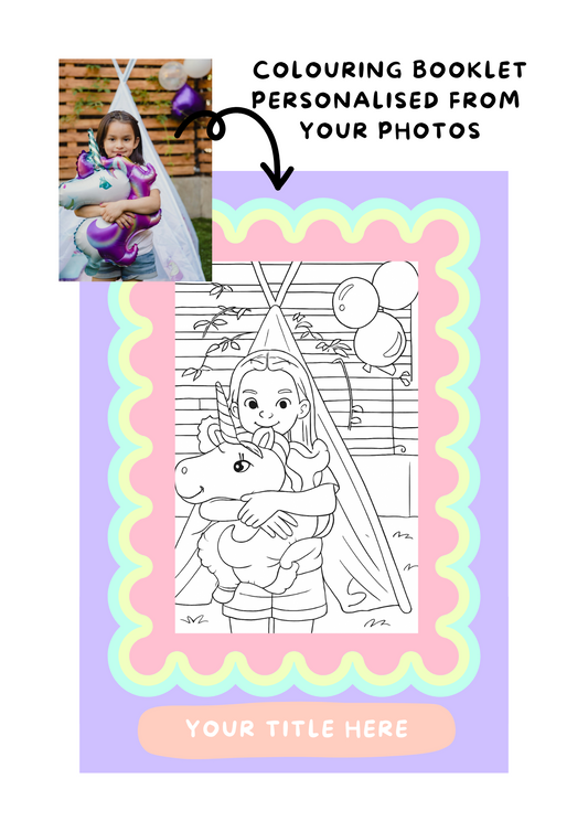 Colouring Booklet | Easy Colour | Unicorn Glow